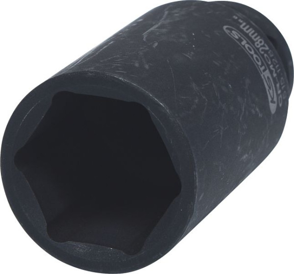 KS Tools 1/2" slagdop, zeskant, lang, 28 mm, 515.1128