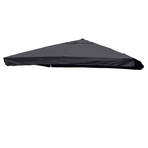 Mendler vervangende hoes voor luxe verkeerslichtparaplu HWC-A96 met klep, parapluhoes, 3,5x3,5m (Ø4,95m) polyester 4kg, antraciet, 70129