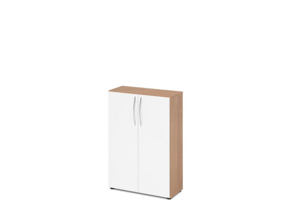 Hammerbacher kast 3OH 34, 6cm diep BM walnoot/wit, V4550/N/W/BM