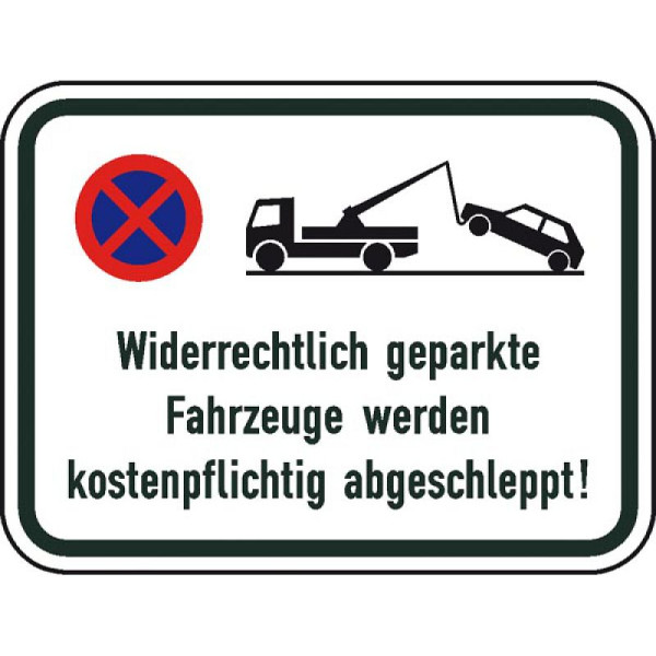 Stein HGS HGS Illegaal geparkeerde voertuigen worden tegen vergoeding weggesleept, 420 x 315 mm, 53.6118