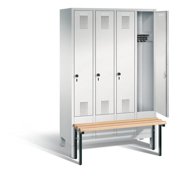 C+P Evolo garderobe, H1850xB1190xD815mm, kleur: lichtgrijs, 48030-40 S10009