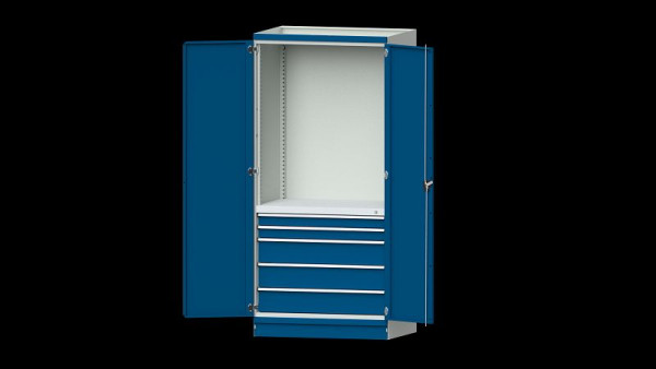 ANKE werkbanken basiskast modulair kastsysteem, model 2410, 1015 x 720 x 2200 mm, RAL 7035/5010, 631.231