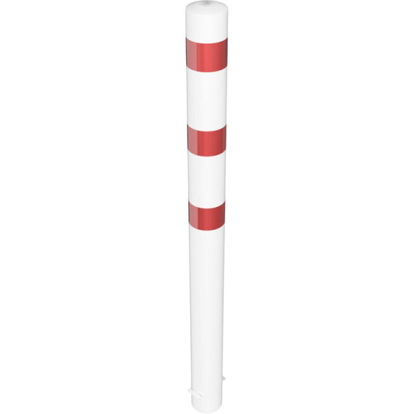 Stein HGS HGS stalen buispaal/stambeveiligingspaal -Bollard-, 2000mm, voor inzetting in beton, geen ogen, met gelaste stalen kap, wanddikte: 3,2 mm, 40152b