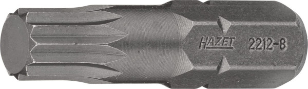 Hazet bit, massief zeskant 8 (5/16 inch), inwendig meertands profiel XZN, M8, DIN 65254, sleutelmaat: M8, 2212-8