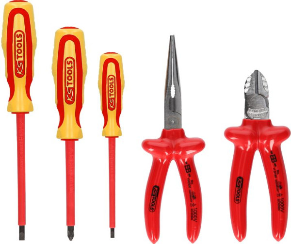 KS Tools ERGOTORQUE VDE tangen- en schroevendraaierset, 5-delig, variant 2, 117.1770