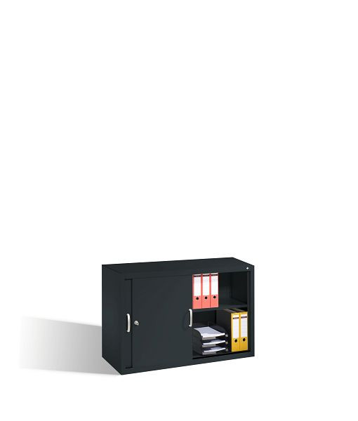 C+P bovenkast Acurado, H790xB1200xD500mm, kleur: zwart-grijs, beugelgreep, 2 niveaus, 2055-00 S10086