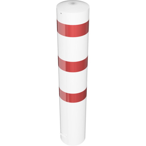 Stein HGS HGS stalen buispaal/stambeveiligingspaal -Bollard-, 1500mm, voor inzetting in beton, geen ogen, met gelaste stalen kap, wanddikte: 5 mm, 40271b01