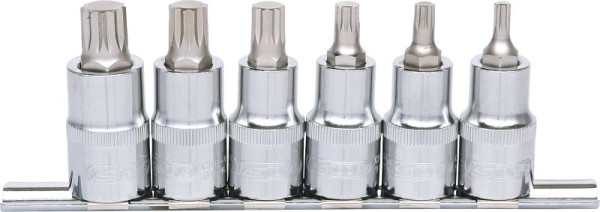 KS Tools 1/2" CHROMEplus bitdoppenset XZN, 6-delig M5-M14, 918.1349