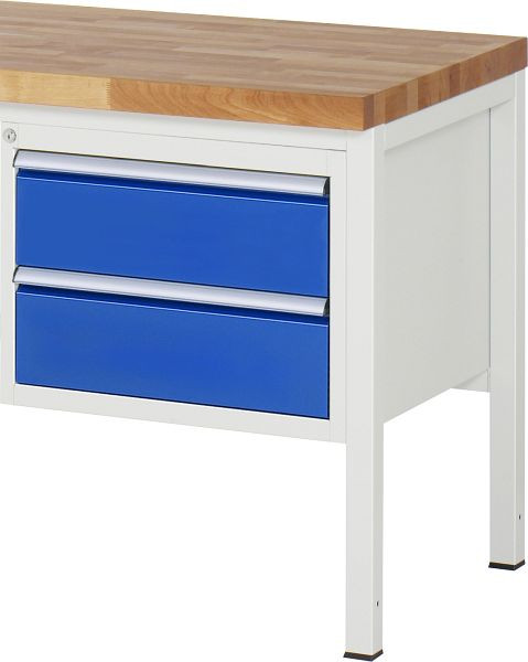 RAU onderbouwcontainer serie 7000, B580 x D650 x H440 mm, aan de bovenzijde open, laden: 2xH180 mm, 13-L2.0A.11