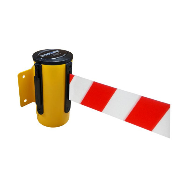 Stein HGS HGS muurbandcassette -P-Line Utility-, geel, rood/wit diagonaal (gearceerd), met veiligheidssluiting (zelfontgrendelend), 12846e-1303
