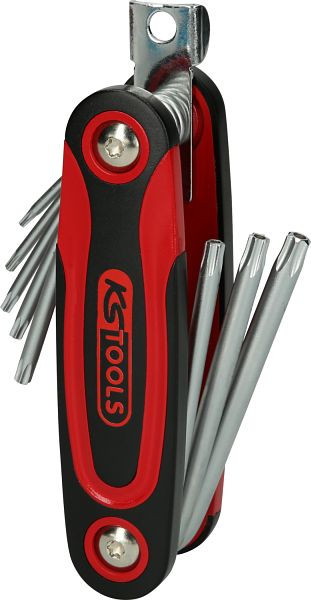 KS Tools Torx stiftsleutel klaphouder, boring, 8 stuks, 158.3530