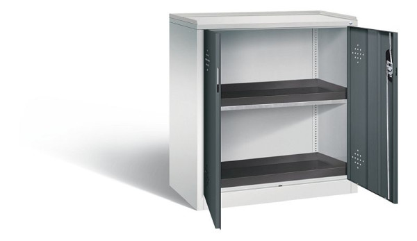 C+P klimaatkast Acurado, H1000xW930xD500mm, kleur: lichtgrijs / antracietgrijs, verzonken handgreep, 8821-316 S10104