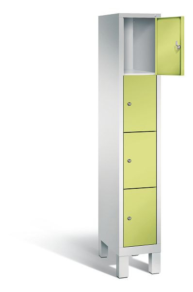 C+P lockerkast Evolo, H1850xB320xD500mm, kleur: lichtgrijs / virid groen, 48010-104 S10107