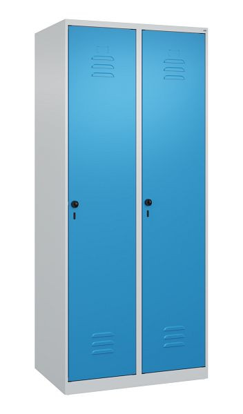 C+P luierkluis Classic PLUS, 2 vakken, 1850x800x500mm, 7035/5012, veiligheidsdraaigrendel, 080000-22 S10004