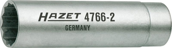 Hazet bougiesleutel, hol vierkant 10 mm (3/8 inch), uitwendig dubbel zeskantprofiel, 14 mm, totale lengte: 64 mm, 4766-2