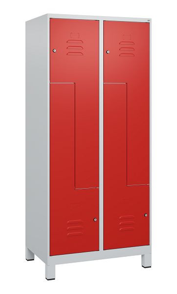 C+P Z-Spind Classic PLUS, voeten, 4 vakken, 1800x800x500mm, 7035/3020, cilindersloten, 0800137-224 S10017
