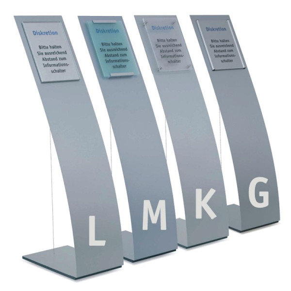 Stone HGS vloerstandaard display -Unitex L, K, G, M-, Unitex L/270mm/incl. Bord A4, (1 montage stofzuiger/levering), 20226