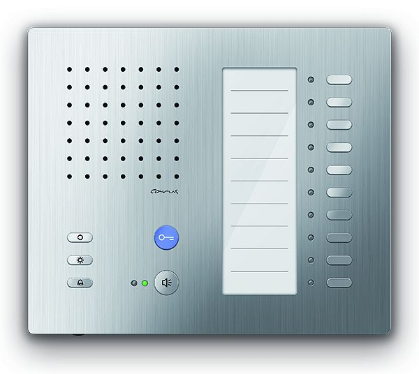 TCS audio binnenstation voor handsfree bellen Carus ADAPTO serie +10 toetsen, opbouw zilver, CAI1100-0150