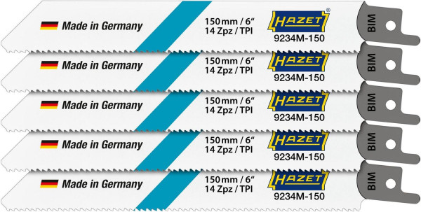 Hazet zaagbladset, aantal gereedschappen: 5, aantal gereedschappen: 5, breedte: 0,9 mm, hoogte: 19 mm, lengte: 150 mm, 9234M-150/5