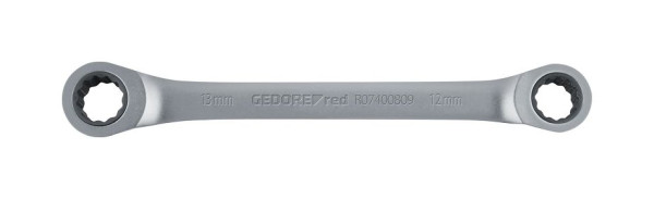 GEDORE rode dubbele ringratelsleutel recht SW17x19mm, 3300897