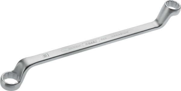 Hazet dubbele ringsleutel, buiten dubbel zeskant profiel, 17 x 19 mm, 630-17X19