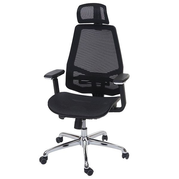 Mendler bureaustoel HWC-A58, bureaustoel, schuiffunctie stof/textiel ISO9001, zwart/zwart, 56817