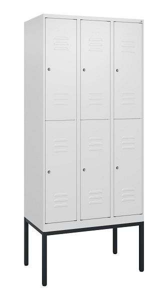 C+P dubbeldekskast Classic PLUS, frame, 3 vakken, 2120x900x500mm, 9016/9016, cilindersloten, 0803307-30 S10030