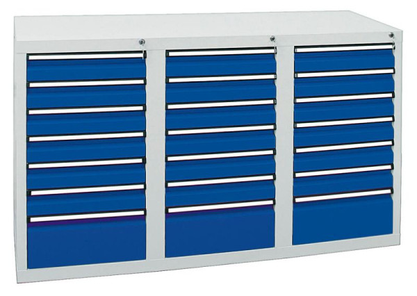 stumpf ladekast serie STS 410, RAL 7035/5010, 21 laden (18x100, 3x200 mm), 7103274
