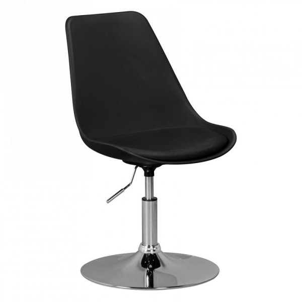 Amstyle Corsica draaibare eetkamerstoel kunstleer zwart, SPM2.004