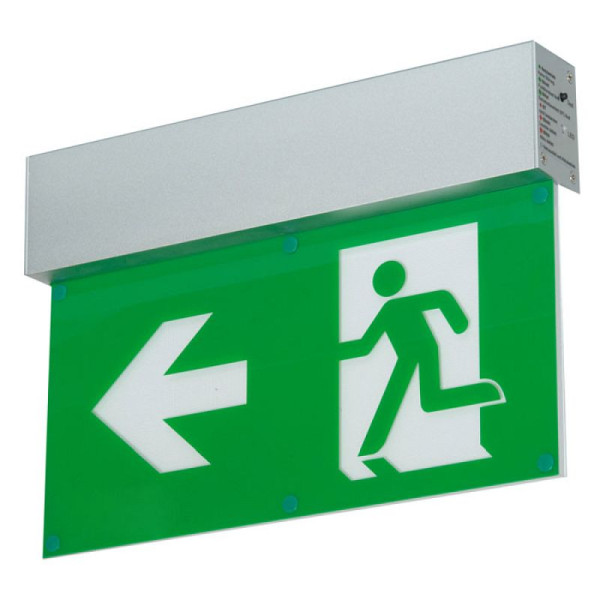 Stein HGS HGS vluchtweglamp -LED Fux- met autotestfunctie, plafondinbouwmontage/355x201x113mm, batterij 3 uur (800 mAh), 39250