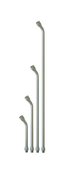 ELMAG verlengstuk gebogen, 800 mm (geanodiseerd aluminium), binnen Ø8mm, buitendraad M12x1,25, binnendraad M12x1,25 voor uitblaaspistolen, 32527