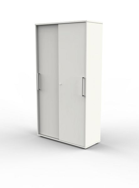 Kerkmann schuifdeurkast, 5 OH, vorm 4, B 1000 x D 400 x H 1830 mm, wit, 13449310