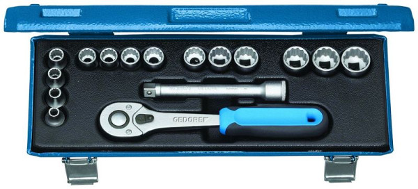 GEDORE dopsleutelset 3/8'', 16-delig, 12-kant UD-profiel, 2682893