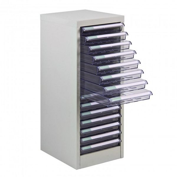 ADB ladecontainer SC15, buitenafmetingen van de metalen behuizing (B x D x H): 28 x 35 x 74,5 cm, kleur: lichtgrijs, gepoedercoat (RAL 7035), 40609