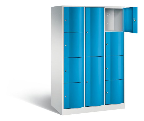 C+P XL combinatie lockerkast Resisto, H1950xB1148xD640mm, kleur: lichtgrijs/lichtblauw, 8070-3733 S10018