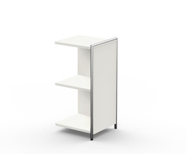 Kerkmann aanbouwdressoir voor 2 OH, met zichtbaar achterpaneel, Artline, B 390 x D 380 x H 780 mm, wit, 13737110