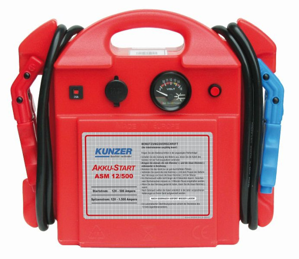 Kunzer startaccu draagbaar 12V 1000/500A, ASM 12/500