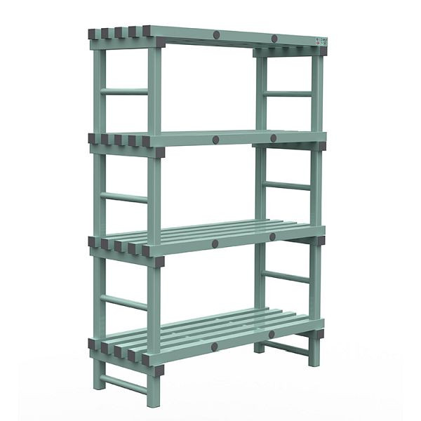 REA Euro plank 1200x500x1750mm, 4 staanders met 450mm afstand, 308.151