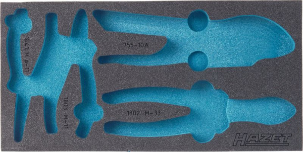 Hazet 2-componenten zachtschuiminleg, voor 163-121/4, afmetingen / lengte: 342 mm x 172 mm, 163-121L