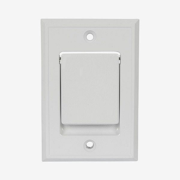 HKW RUSTIC - Metalen zuignap voor vloermontage, wit, 30800B