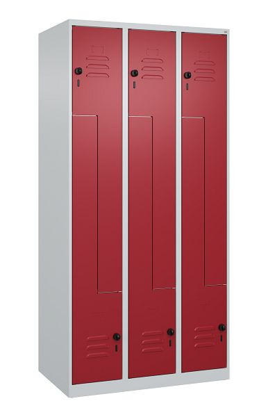 C+P Z-Spind Classic PLUS, 6 Abteile, 1850x900x500mm, 7035/3003, Drehriegel, 080003-306 S10010