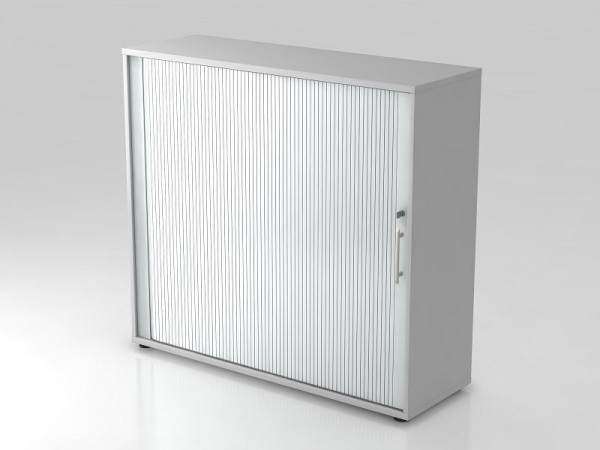 Hammerbacher rolluikkast horizontaal, 3OH 120cm relinggreep grijs/zilver, 120x40x110 cm (BxDxH), V1733S/5/S/RE