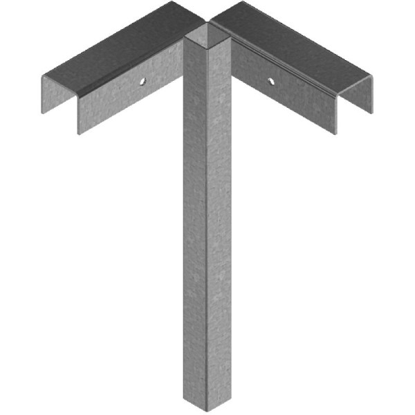 Stone HGS hoekbovendeel voor houten schutting, 490 mm, 3b160-e1