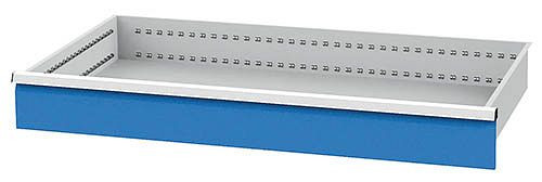 Bedrunka + Hirth lade, incl. Rails, R 48-24, paneelhoogte 150 mm, draagvermogen 180 kg, afmetingen in mm (BxDxH): 1200 x 600 x 150, 60.13.150V18
