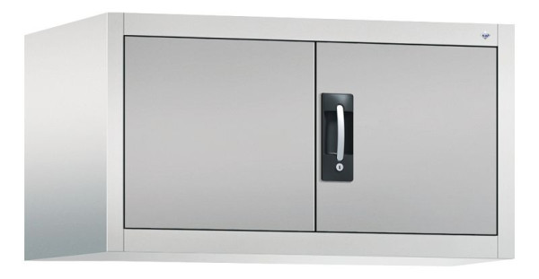 C+P bovenkast Acurado, H500xW930xD600mm, kleur: lichtgrijs/wit aluminium, verzonken handgreep, 9294-000 S10009