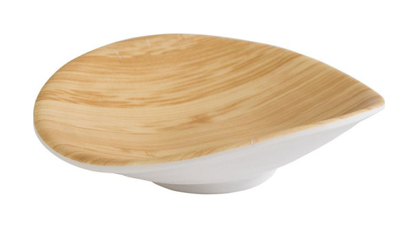 APS schaal -BAMBOE-, 10,5 x 10 cm, hoogte: 3 cm, melamine, binnenkant: bamboe-look, buitenkant: wit, 84815