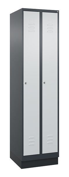 C+P luierkluis Classic PLUS, onderbouw, 2 vakken, 1950x500x500mm, 7016/7035, cilindersloten, 080020-29 S10028