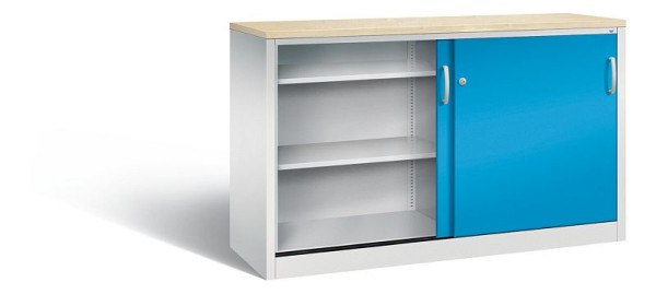 C+P dressoir met schuifdeuren Acurado, H1000xB1600xD500mm, kleur: lichtgrijs/lichtblauw, beugelgreep, 2156-00 S10154