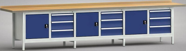 KLW standaard werkbank - 4000 x 700 x 840 mm L x D x H (ERGO uitvoering), WS550N-4000M40-E1660