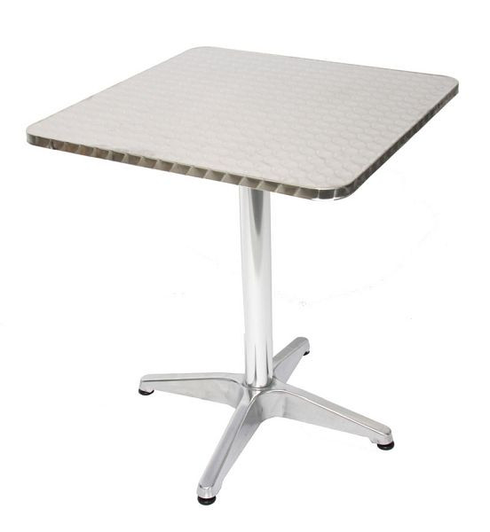 Mendler set van 10 aluminium bistrotafels M28, tafelset tuintafel, rechthoekig 60cm, 10x11356